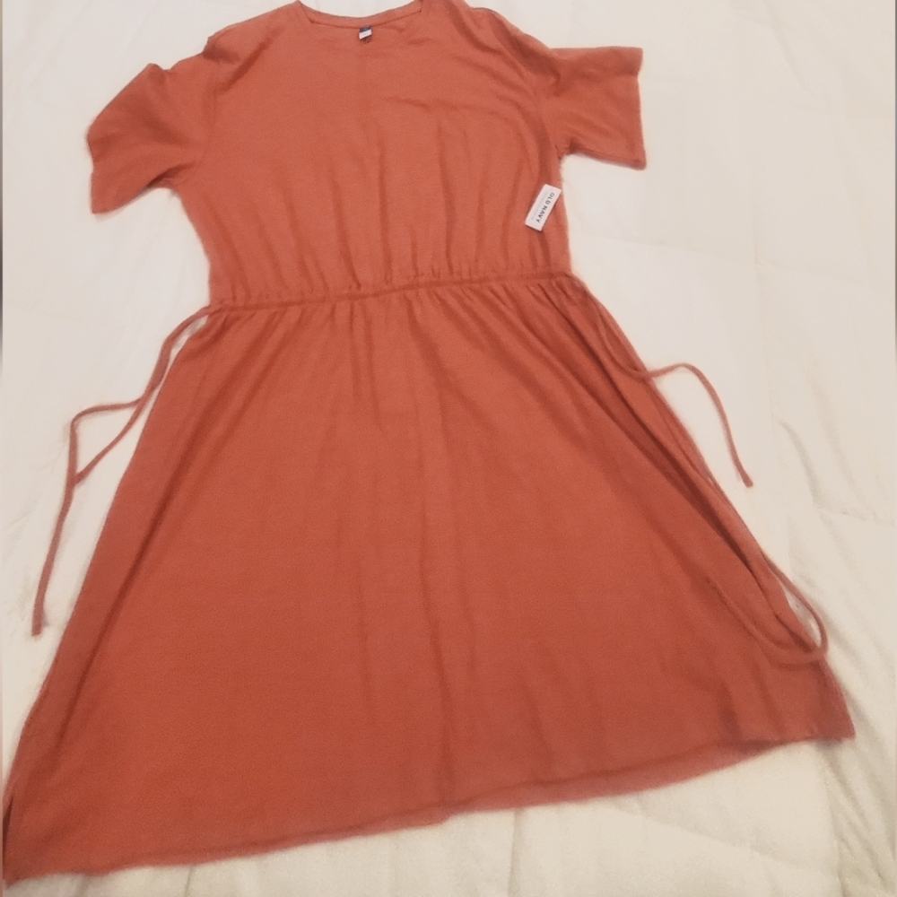 NWT cotton old navy dress coral colored